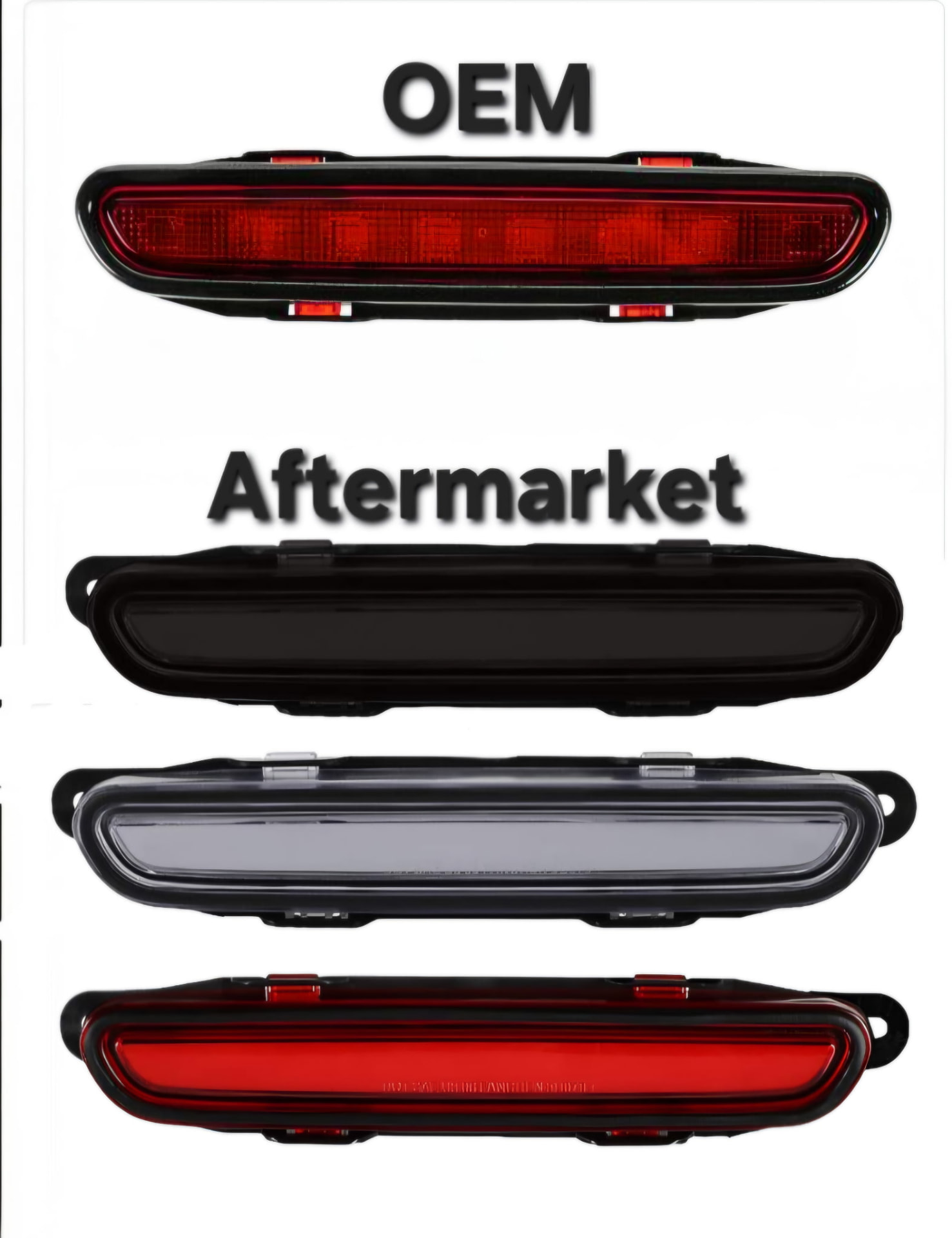 Stock LED third brake light compared to the Seequenced sequential upgrade